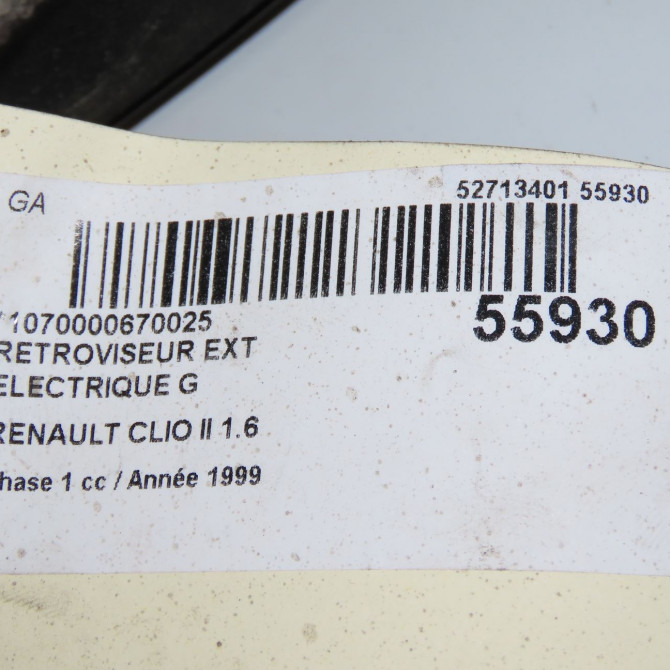 Retroviseur exterieur electrique gauche occasion RENAULT CLIO II Phase 1 03-1998->06-2001 1.6 7700415329 6
