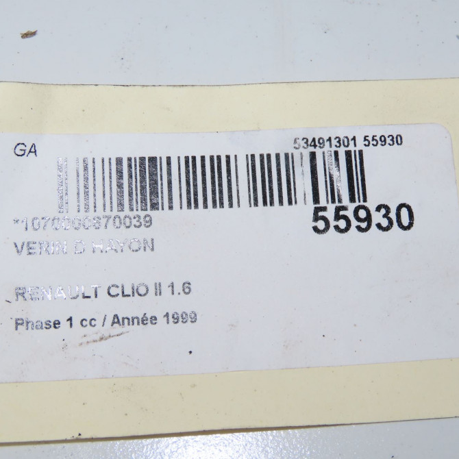 Verin droit hayon occasion RENAULT CLIO II Phase 1 03-1998->06-2001 1.6 7700842256 5
