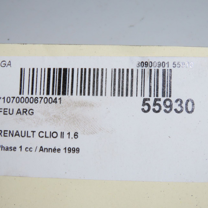 Feu arrière gauche occasion RENAULT CLIO II Phase 1 03-1998->06-2001 1.6 8200917488 5