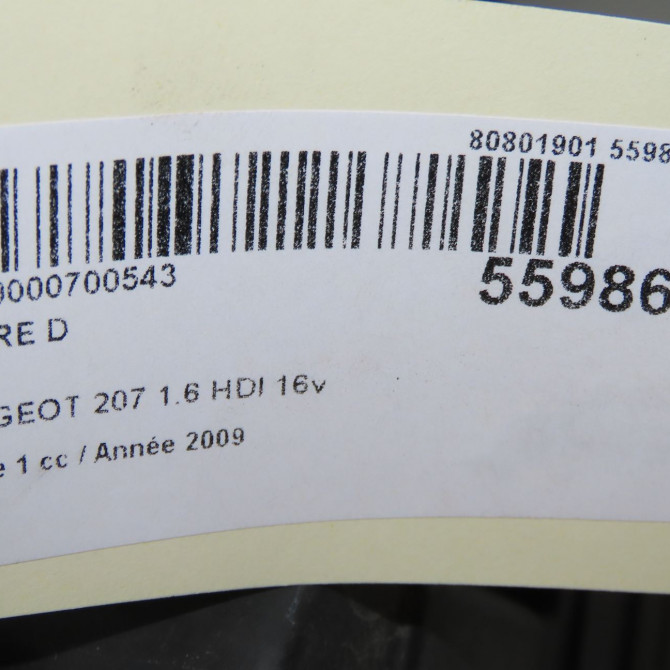 Phare droit occasion PEUGEOT 207 Phase 1 04-2006->06-2013 1.6 HDI 16v 90ch 620695 5
