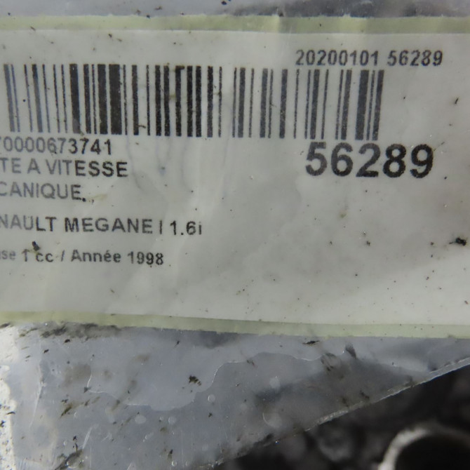 Boîte à vitesse mecanique occasion RENAULT MEGANE I Phase 1 11-1995->03-1999 1.6i 7701667422 7