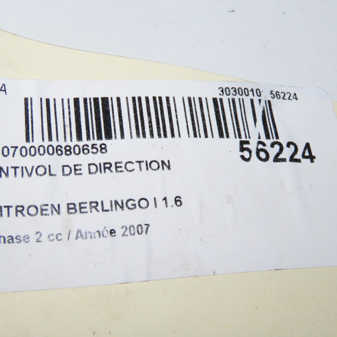 Antivol de direction occasion CITROEN BERLINGO I Phase 2 11-2002->10-2010 1.6 HDi 75ch 4162CH 6