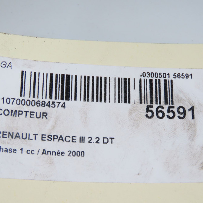 Compteur occasion RENAULT ESPACE III Phase 1 12-1996->09-2002 2.2 DT 6025371155 5