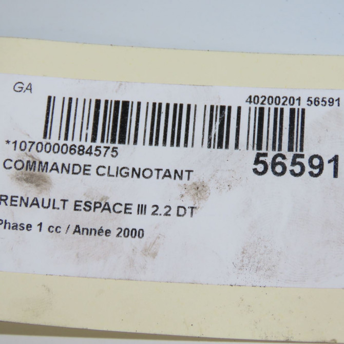 Commande clignotant occasion RENAULT ESPACE III Phase 1 12-1996->09-2002 2.2 DT 6025370889 5