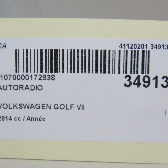 Autoradio occasion VOLKSWAGEN GOLF VII GOLF VII Phase 1 2012-10-01->2017-06-30 3G0919605B 5