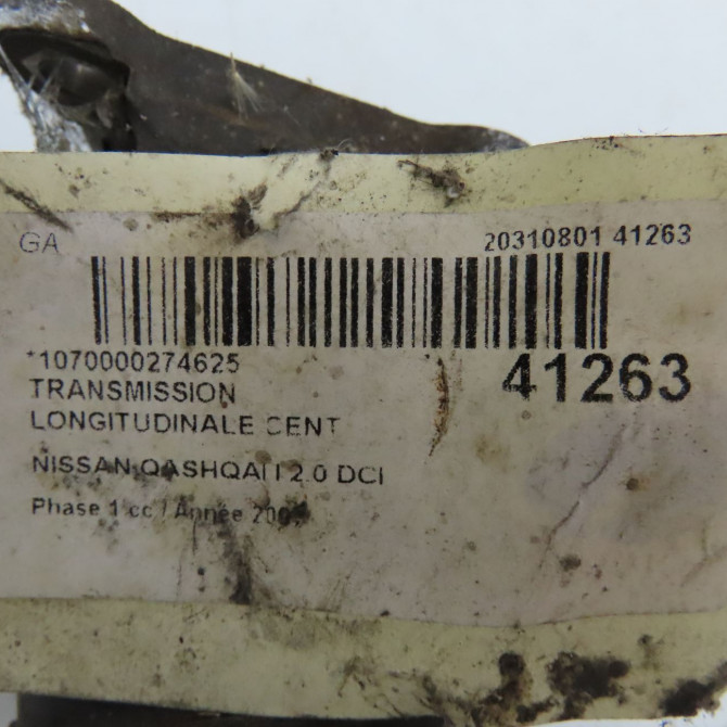 Transmission longitudinale cent occasion NISSAN QASHQAI I Phase 1 01-2007->09-2010 2.0 DCI 150ch 6