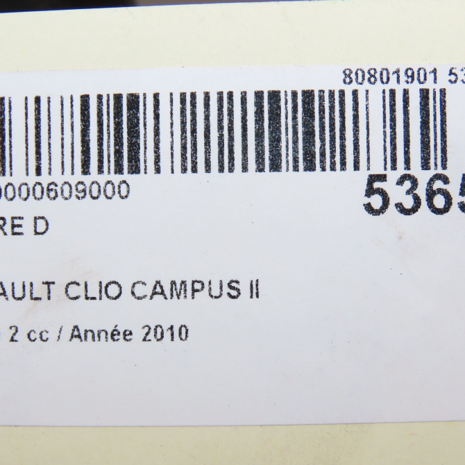 Phare droit occasion RENAULT CLIO CAMPUS II Phase 2 07-2009->12-2012 1.2i 60ch 260102027R 5