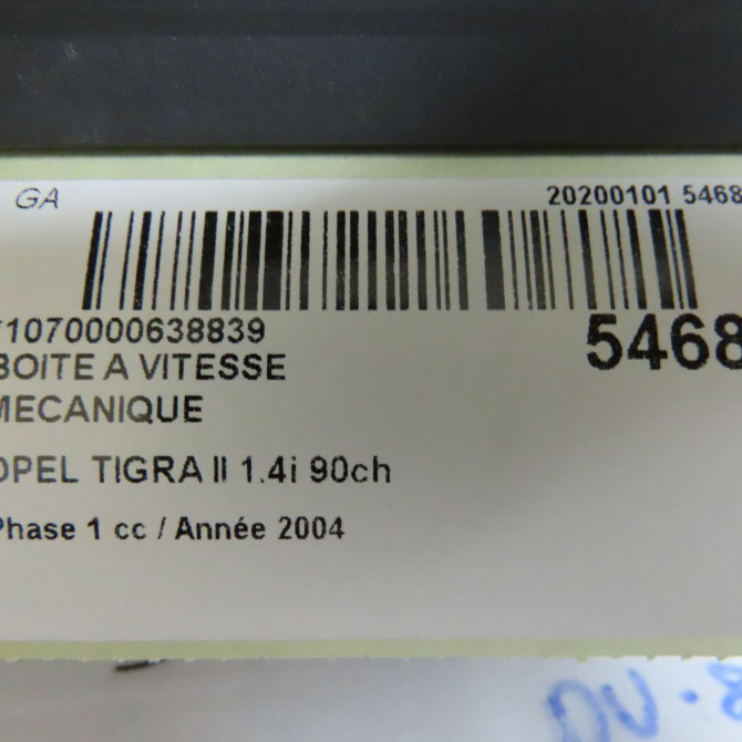 Boîte à vitesse mecanique occasion OPEL TIGRA II Phase 1 09-2004->... 1.4i 90ch 55566126 6