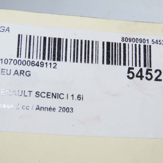 Feu arrière gauche occasion RENAULT SCENIC I Phase 2 08-1999->06-2003 1.6i 107ch 7700428054 5