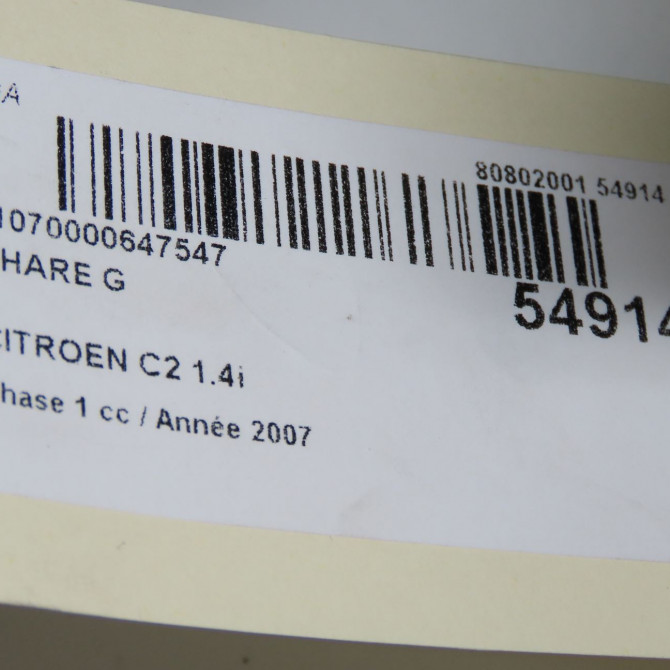 Phare gauche occasion CITROEN C2 Phase 1 09-2003->10-2008 1.4i 620870 5