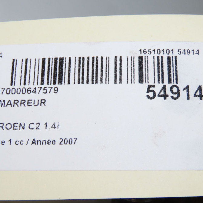 Démarreur occasion CITROEN C2 Phase 1 09-2003->10-2008 1.4i 5802M9 8