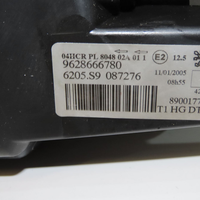 Phare droit occasion PEUGEOT 206 Phase 2 02-2003->02-2009 1.4 HDI 70ch 6205S9 3