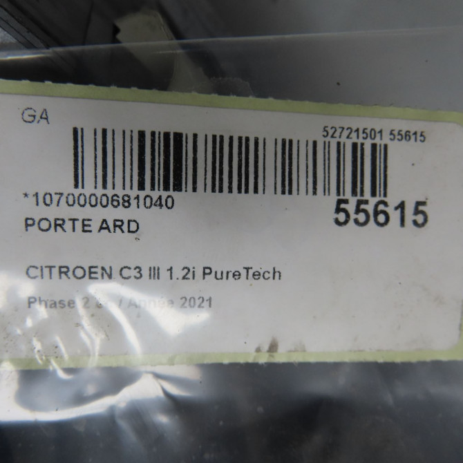 Porte arrière droite occasion  9812716680 6