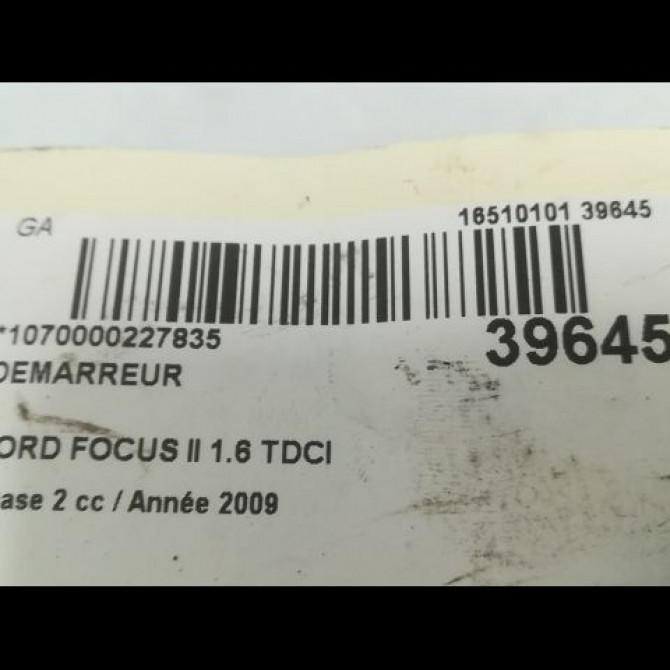 Démarreur occasion FORD FOCUS II Phase 2 01-2008->12-2010 1.6 TDCI 90ch 2109635 4