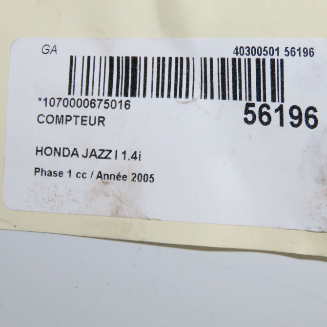 Compteur occasion HONDA JAZZ I Phase 1 01-2002->11-2008 1.4i 78120SAAG34 6