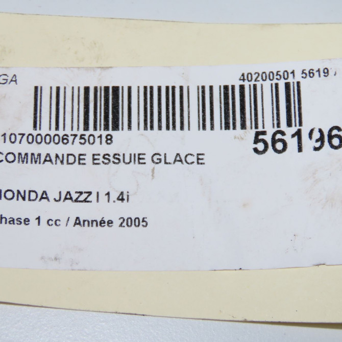 Commande essuie glace occasion HONDA JAZZ I Phase 1 01-2002->11-2008 1.4i 35256SAAG01 5
