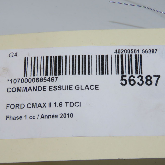 Commande essuie glace occasion FORD CMAX II Phase 1 09-2010->09-2015 1.6 TDCI 115ch 1900224 5