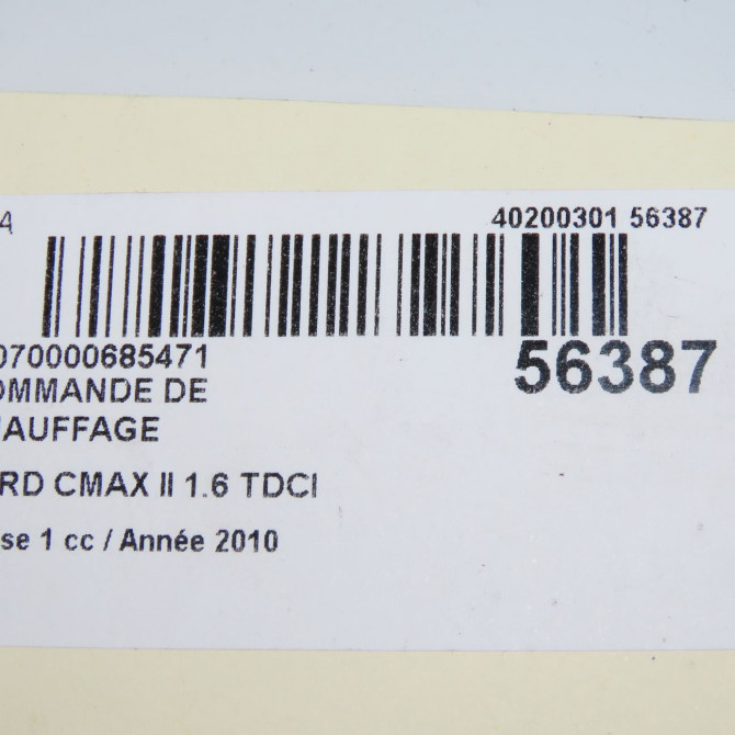 Commande de chauffage occasion FORD CMAX II Phase 1 09-2010->09-2015 1.6 TDCI 115ch 1866943 6
