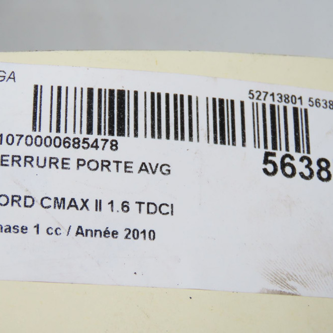 Serrure porte avg occasion FORD CMAX II Phase 1 09-2010->09-2015 1.6 TDCI 115ch 2049023 7