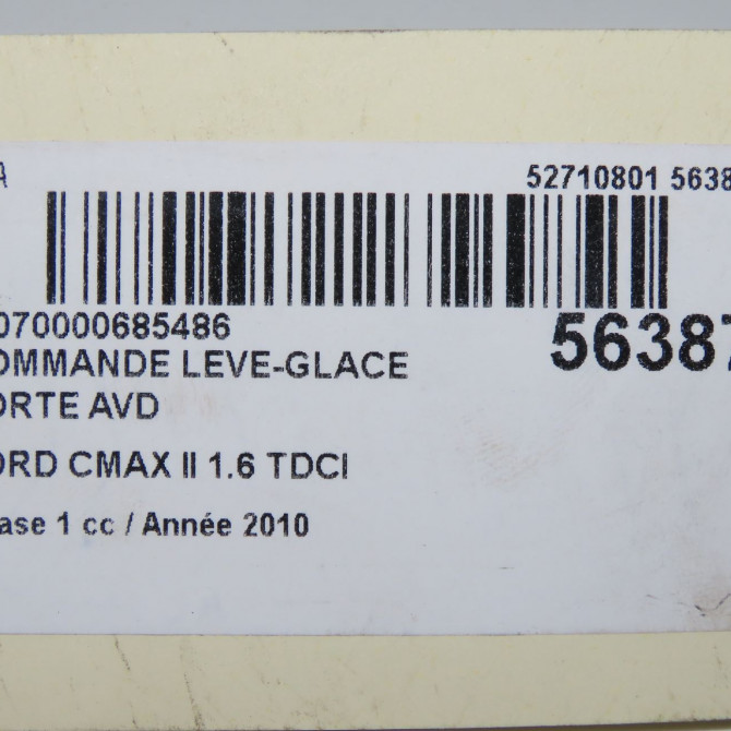 Commande lève-glace porte avant droite occasion FORD CMAX II Phase 1 09-2010->09-2015 1.6 TDCI 115ch 1850432 5