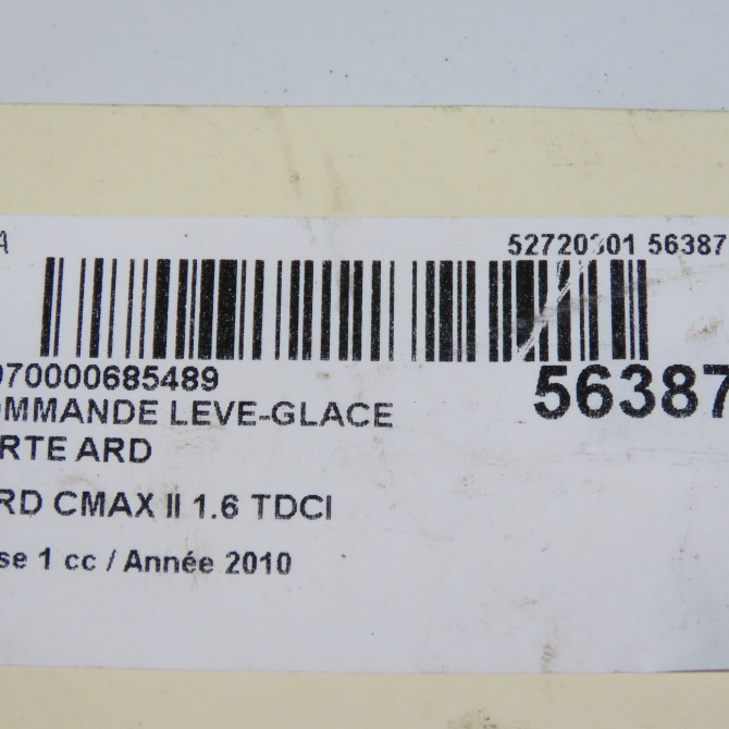 Commande leve-glace porte arrière droite occasion FORD CMAX II Phase 1 09-2010->09-2015 1.6 TDCI 115ch 1850432 5