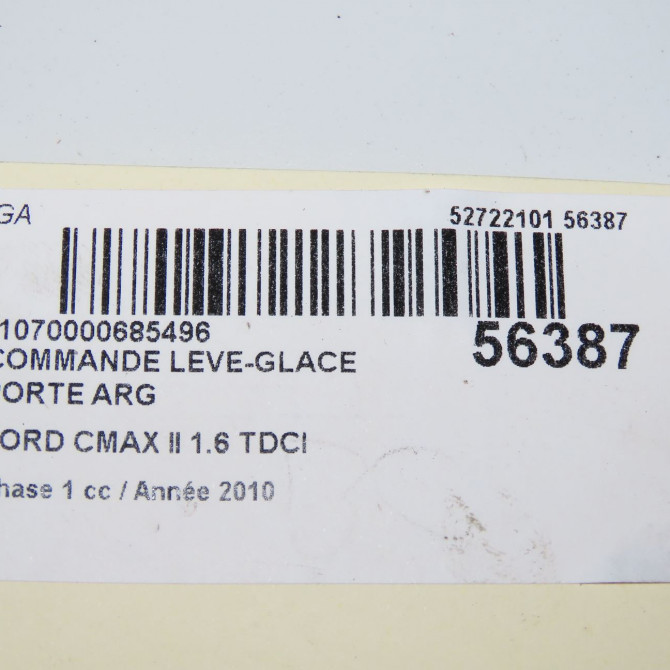 Commande leve-glace porte arrière gauche occasion FORD CMAX II Phase 1 09-2010->09-2015 1.6 TDCI 115ch 1850432 5