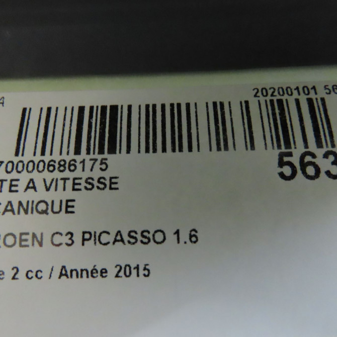 Boîte à vitesse mecanique occasion CITROEN C3 PICASSO Phase 2 09-2012->... 1.6 HDI 90ch 1612930480 7