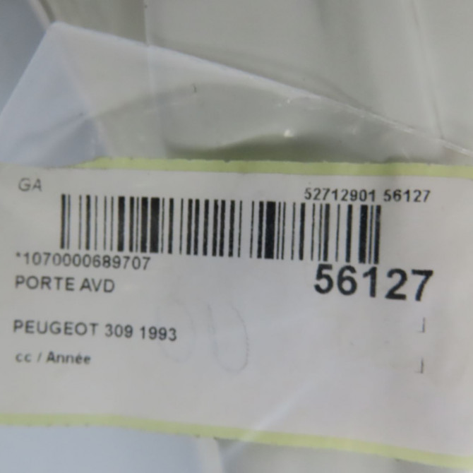Porte avant droite occasion PEUGEOT 309 4