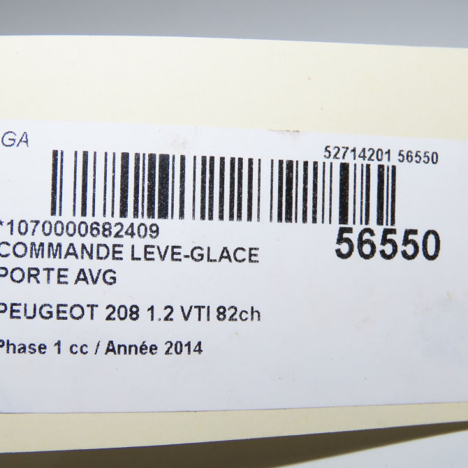 Commande lève-glace porte avant gauche occasion PEUGEOT 208 208 Phase 1 2012-03-01->2015-09-30 1.2 VTI 82ch 96751129ZD 5