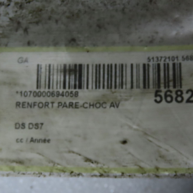 Renfort pare-choc avant occasion DS DS7 9816342780 4