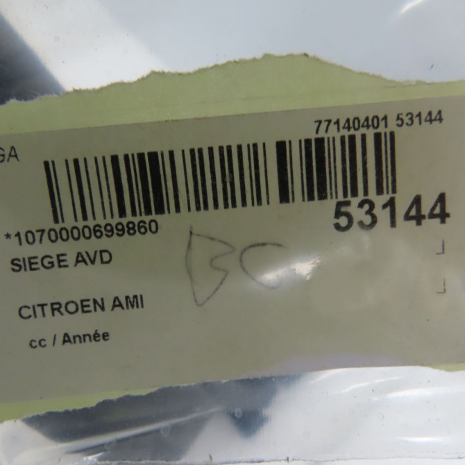 Siège avant droit occasion CITROEN 1671935080 3