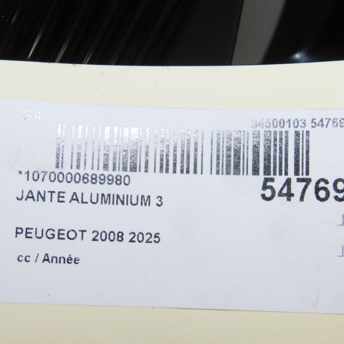 Jante aluminium occasion PEUGEOT 2008 98492690XK 8