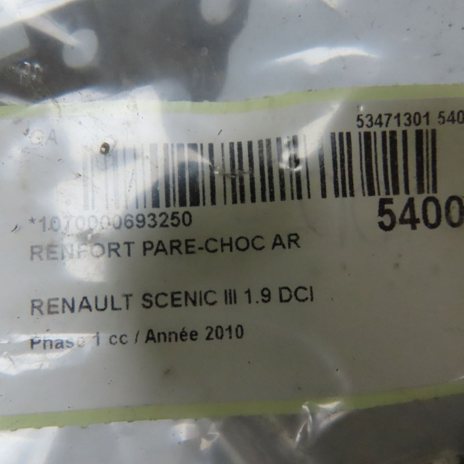 Renfort pare-choc arrière occasion RENAULT SCENIC III Phase 1 04-2009->11-2011 1.9 DCI 130ch 756100011R 4