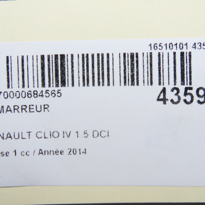 Démarreur occasion RENAULT CLIO IV Phase 1 07-2012->... 1.5 DCI 90ch 233004868R 6