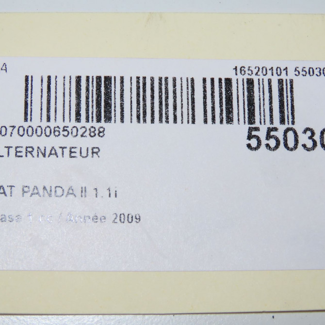 Alternateur occasion FIAT PANDA II Phase 1 09-2003->12-2012 1.1i 52003531 7