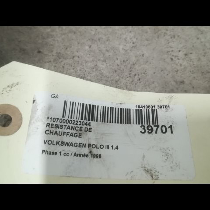 Resistance de chauffage occasion VOLKSWAGEN POLO III Phase 1 10-1994->11-1999 1.4 1H0959263 2