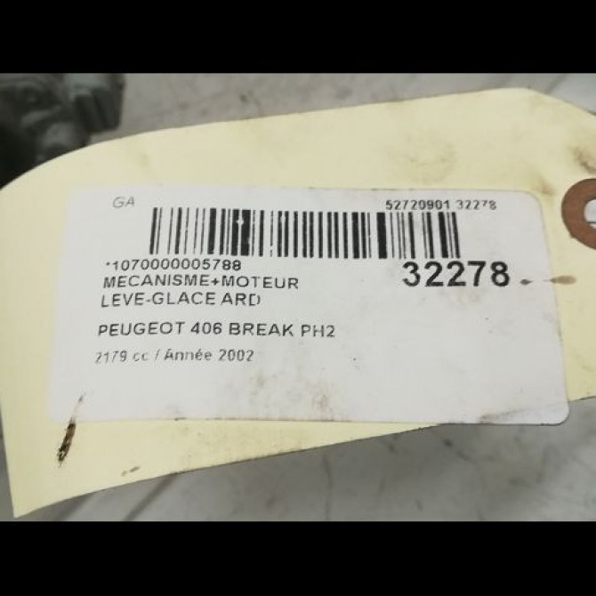 Mecanisme+moteur leve-glace ard occasion PEUGEOT 406 Phase 2 04-1999->04-2004 922457 6