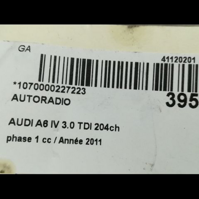 Autoradio occasion AUDI A6 IV phase 1 02-2012->02-2015 3.0 TDI 204ch 4G0035193F 4