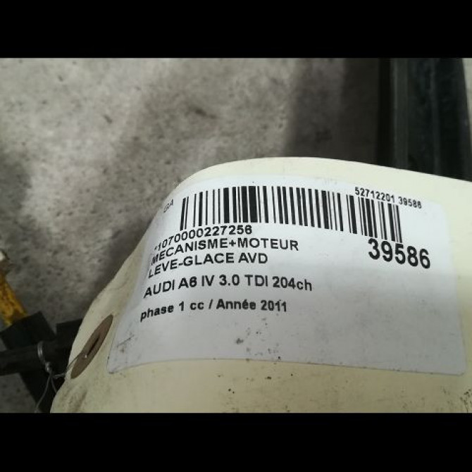 Mecanisme + moteur lève-glace avant droit occasion AUDI A6 IV phase 1 02-2012->02-2015 3.0 TDI 204ch 4G0837462 3