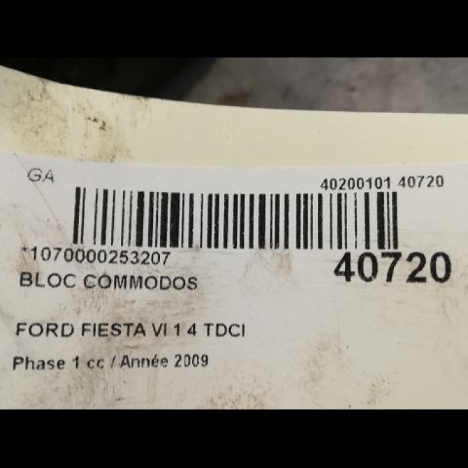 Bloc commodos occasion FORD FIESTA VI Phase 1 10-2008->11-2012 1.4 TDCI 68ch 5