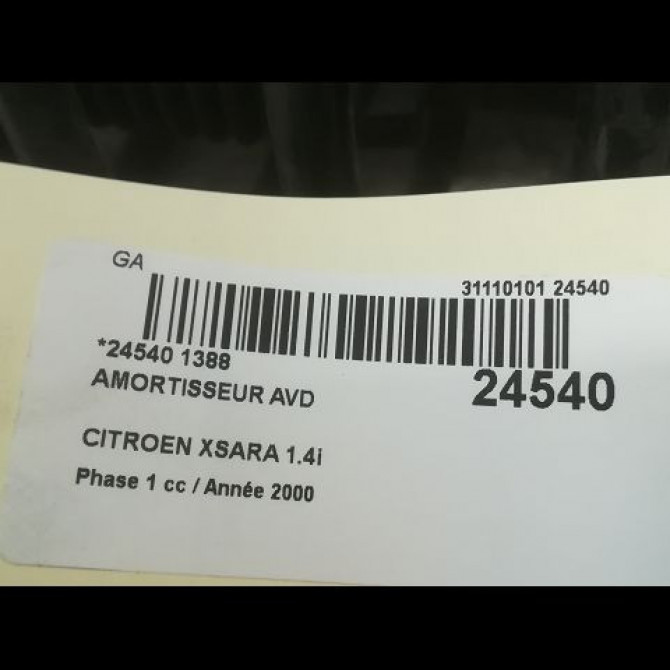 Amortisseur avant droit occasion CITROEN XSARA Phase 1 02-1998->09-2000 1.4i 5202T9 2