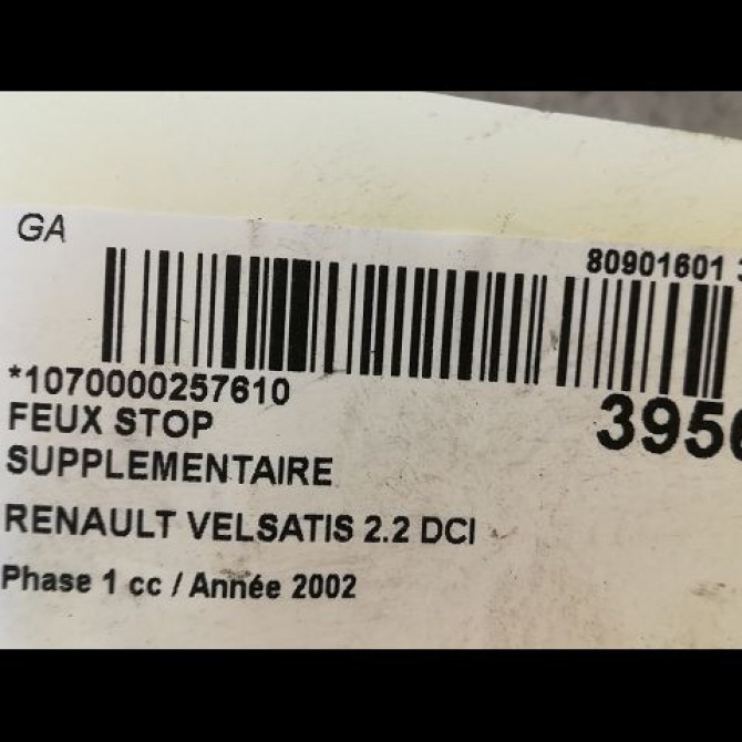 Feux stop supplementaire occasion RENAULT VELSATIS Phase 1 01-2002->04-2005 2.2 DCI 150ch 8200063819 3