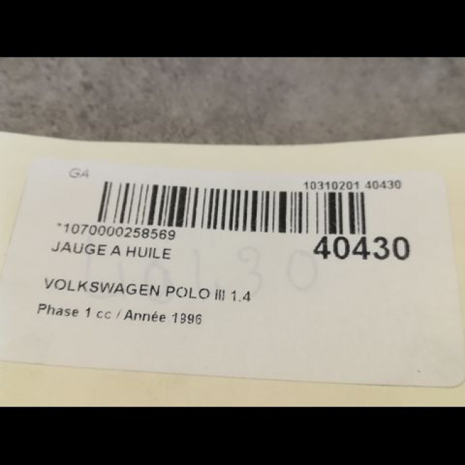 Jauge a huile occasion VOLKSWAGEN POLO III Phase 1 10-1994->11-1999 1.4 2