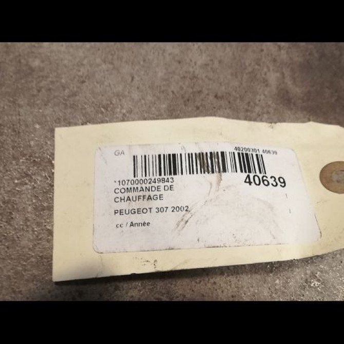 Commande de chauffage occasion PEUGEOT 307 3