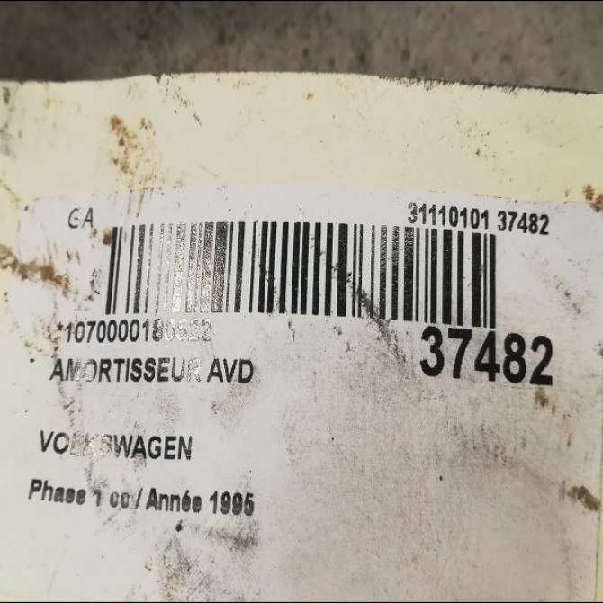Amortisseur avant droit occasion VOLKSWAGEN TRANSPORTER IV Phase 1 09-1990->03-1996 1.9 D 7D0413031B 2