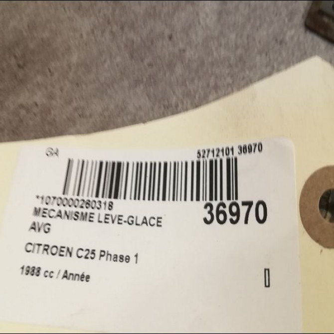 Mécanisme lève-glace avant gauche occasion CITROEN C25 Phase 1 06-1984->09-1990 3