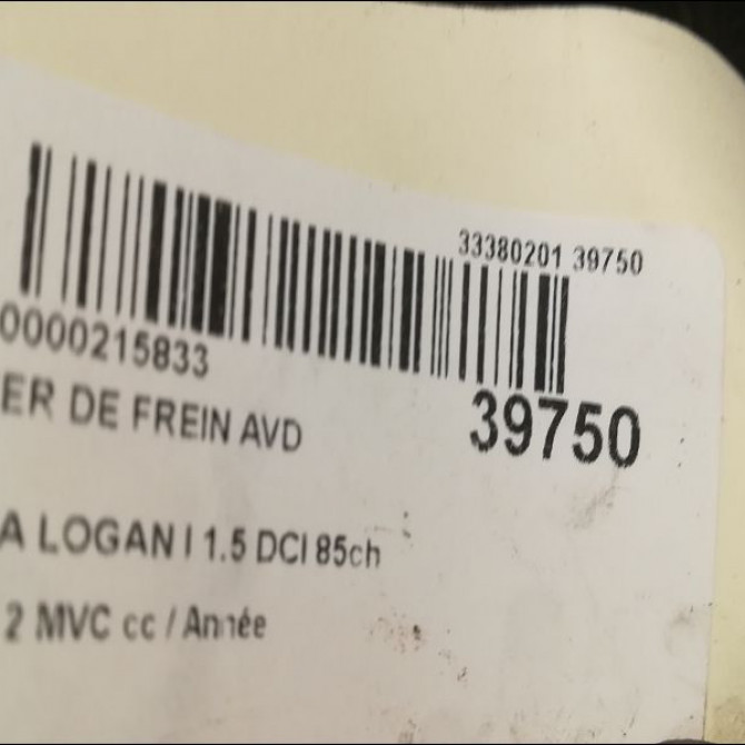 Etrier de frein avant droit occasion DACIA LOGAN I Phase 2 MVC 10-2008->01-2013 1.5 DCI 85ch 6001549801 3