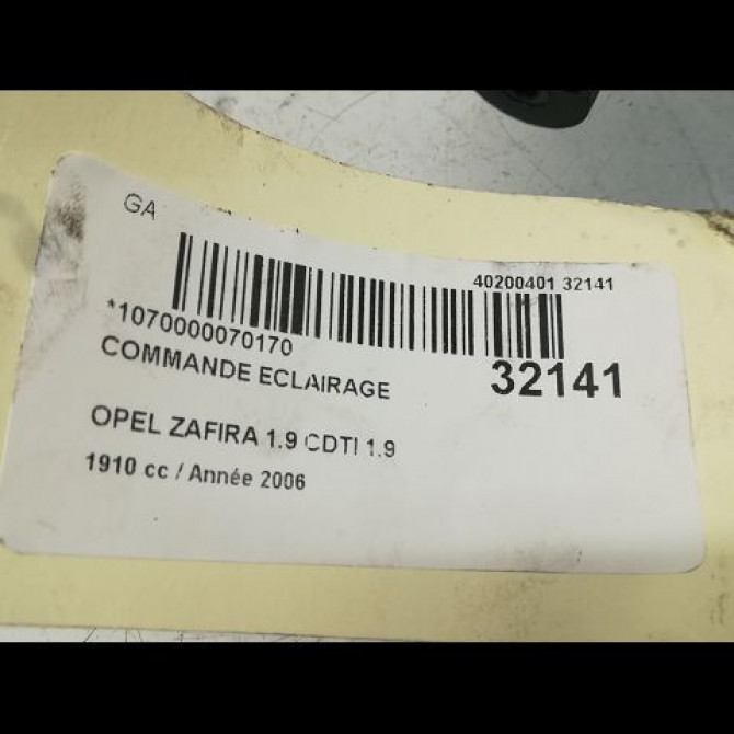 Commande eclairage occasion OPEL ZAFIRA II Phase 1 07-2005->12-2007 1.9 CDTI 120ch 93185584 4