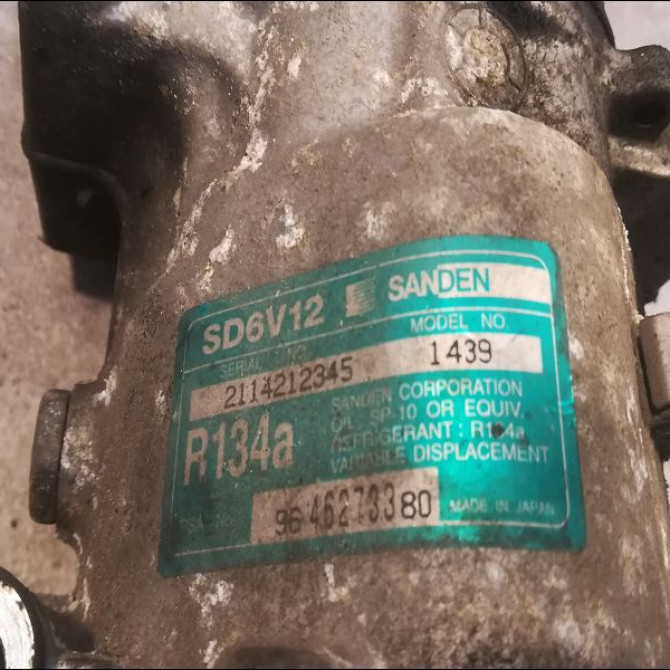 Compresseur air conditionne occasion CITROEN C3 I Phase 1 04-2002->10-2005 1.4HDI 8v 70ch 6453KS 3