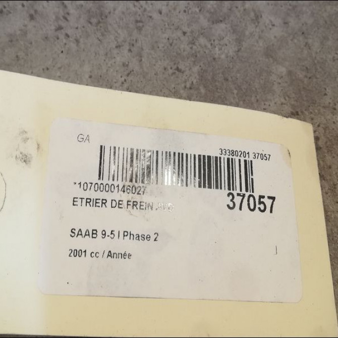 Etrier de frein avant droit occasion SAAB 9-5 I Phase 2 07-2001->12-2005 93192747 3